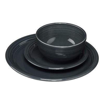 3-Piece Casual Slate Ceramic Dinnerware Set (Service for 1) - Super Arbor