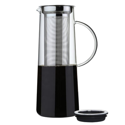 8-Cup Clear Stainless Glass Hot and Cold Brew Infuser Coffee Maker - Super Arbor