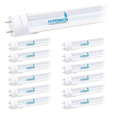 Hyperikon 8-Watt 2 ft. Linear T8 Ballast Bypass Clear 5000K LED Tube Light Bulb (24-Pack) - Super Arbor