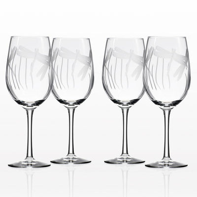 Dragonfly 12 oz. Clear White Wine Glass (Set of 4) - Super Arbor