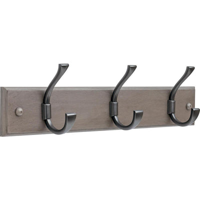 Ruavista 18 in. Gray and Soft Iron Hook Rack - Super Arbor