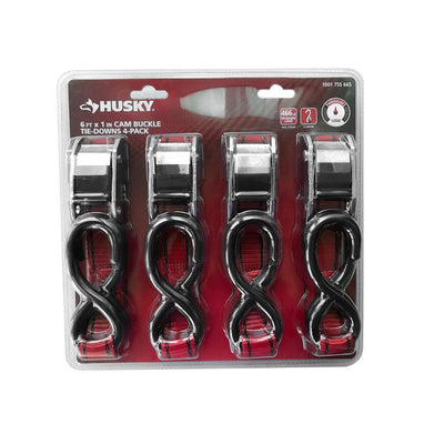 10 ft. x 1 in. Locking Tie Down with S-Hook (4-Pack) - Super Arbor