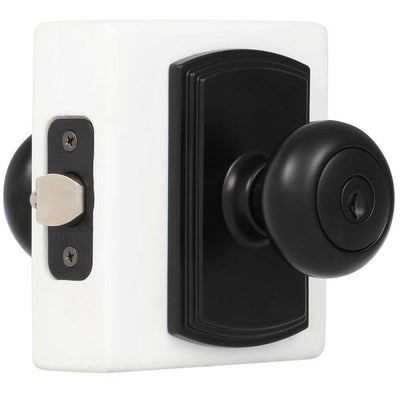 Italian Collection Santo Black Keyed Entry Door Knob - Super Arbor