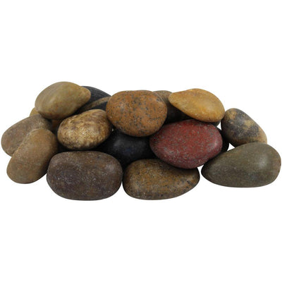 Rain Forest 0.4 cu. ft., 1 in. to 2 in. Mixed Grade A Polished Pebbles (30-Pack Pallet) - Super Arbor