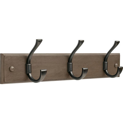 Ruavista 18 in. Gray and Soft Iron Hook Rack - Super Arbor