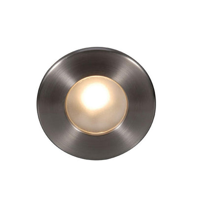 4-Watt Line Voltage 3000K Brushed Nickel Integrated LED Full Round Wall or Stair Light - Super Arbor