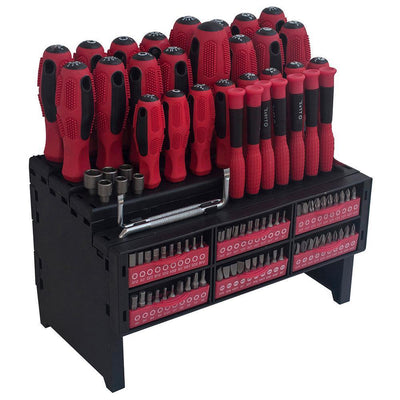 Screwdriver and Bit Set with Storage Rack (100-Piece) - Super Arbor