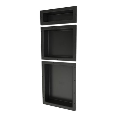 Redi Niche 16 in. x 40 in. Triple Shower Niche Set in Black - Super Arbor