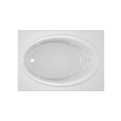 NOVA 60 in. x 42 in. Acrylic Left Hand Drain Rectangular Drop-In Whirlpool Bathtub in White - Super Arbor