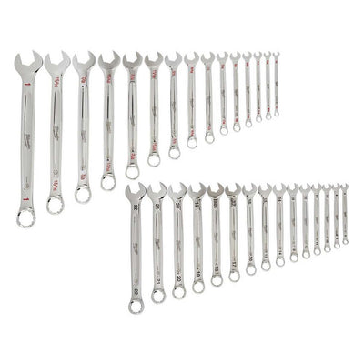 Combination SAE and Metric Wrench Mechanics Tool Set (30-Piece) - Super Arbor