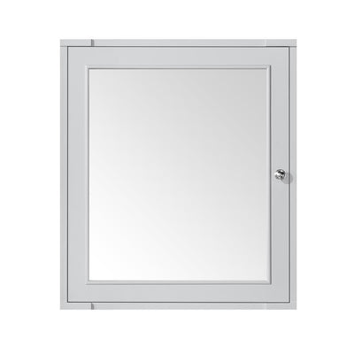 Aberdeen 24 in. x 27 in. Surface Mount Medicine Cabinet in Dove Gray - Super Arbor