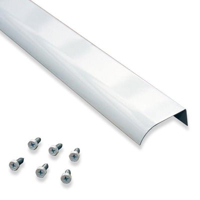 2 in. x 5 ft. White Fascia Mounted Aluminum Water Dispersal Gutter Edge Extension with Screws (5-Pack) - Super Arbor