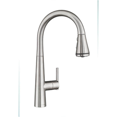 Edgewater Single-Handle Pull-Down Sprayer Kitchen Faucet with SelctFlo in Stainless Steel - Super Arbor