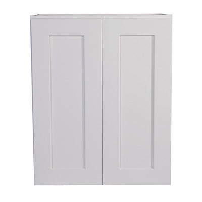 Brookings Plywood Ready to Assemble Shaker 24x24x12 in. 2-Door Wall Kitchen Cabinet in White - Super Arbor