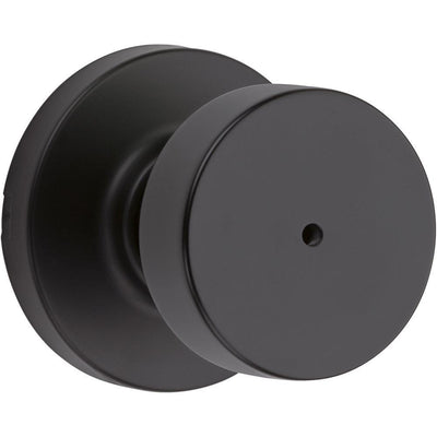 Pismo Round Matte Black Bed/Bath Door Knob Featuring Microban Antimicrobial Technology - Super Arbor