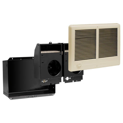 Com-Pak Twin 4,000-Watt 240-Volt Fan-Forced In-Wall Electric Heater Almond - Super Arbor