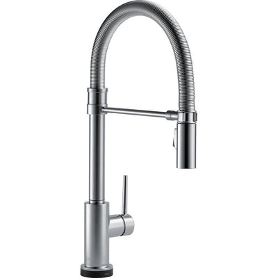 Trinsic Pro Single-Handle Pull-Down Sprayer Kitchen Faucet with Touch2O Technology and Spring Spout in Arctic Stainless - Super Arbor
