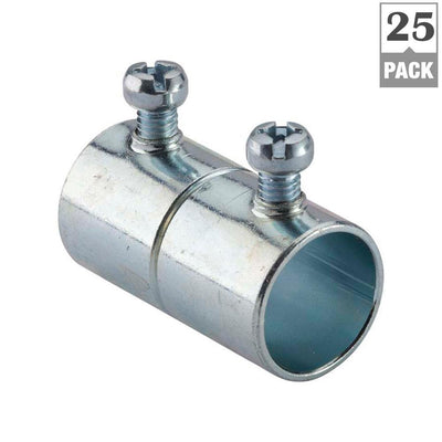 3/4 in. Electrical Metallic Tube (EMT) Set-Screw Coupling (25 Pack) - Super Arbor