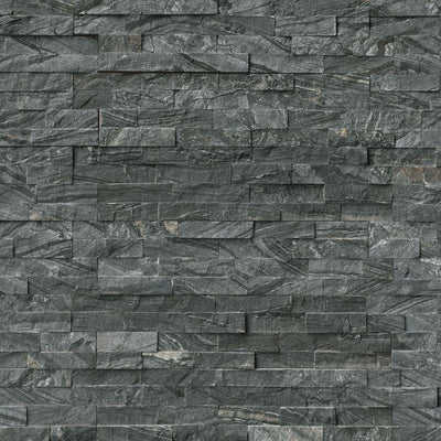 Glacial Black Ledger Panel 6 in. x 24 in. Natural Marble Wall Tile (10 cases / 60 sq. ft. / pallet) - Super Arbor