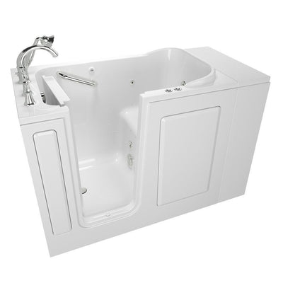 Exclusive Series 48 in. x 28 in. Left Hand Walk-In Whirlpool and Air Bath Tub with Quick Drain in White - Super Arbor