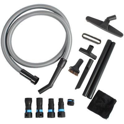 10 ft. Vacuum Hose with Expanded Multi-Brand Power Tool Dust Collection Adapter Set and Attachment Kit for Wet/Dry Vacs - Super Arbor