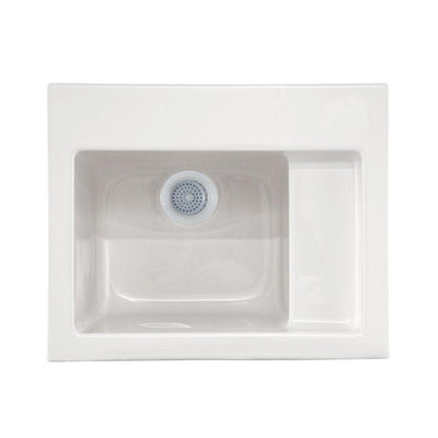 Pet Spa II 21 in. x 11.25 in. x 14 in. Acrylic Square Drop-in Laundry Tub in White - Super Arbor