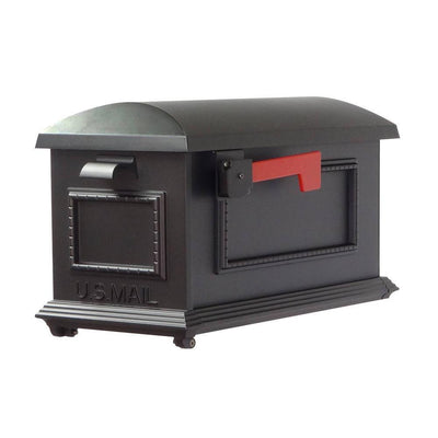 Traditional Black Post Mount Mailbox - Super Arbor