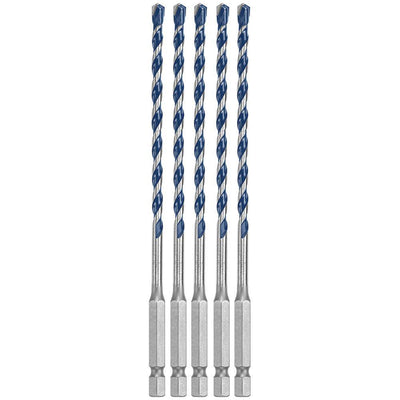 3/16 in. x 4 in. x 6 in. BlueGranite Turbo Carbide Hammer Drill Bit for Concrete, Stone and Masonry Drilling (5-Pack) - Super Arbor