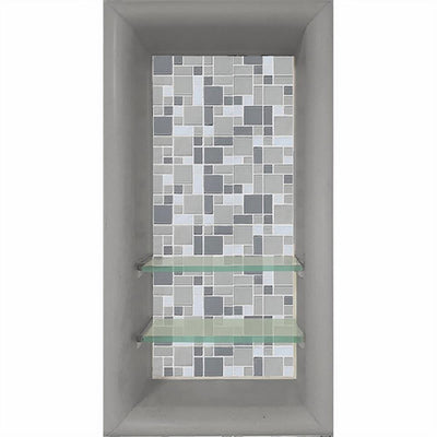 Newport 12 in. x 4 in. x 24 in. Shower Niche in Portland Cement - Super Arbor