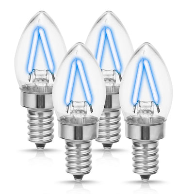 YANSUN 20-Watt Equivalent C7 Edison Blue LED Filament Light Bulb (4-Pack) - Super Arbor