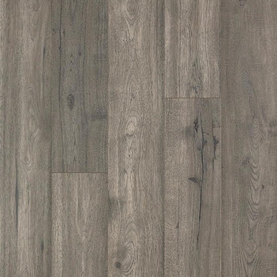 Pergo Portfolio + WetProtect Waterproof Aged Silver Mist 7.48-in W x 4.52-ft L Embossed Wood Plank Laminate Flooring