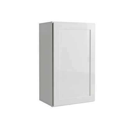 Courtland Shaker Assembled 18 in. x 30 in. x 12 in. Stock Wall Kitchen Cabinet in Polar White Finish
