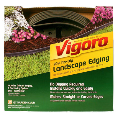 Vigoro 60 ft. No-Dig Landscape Edging Kit - Super Arbor