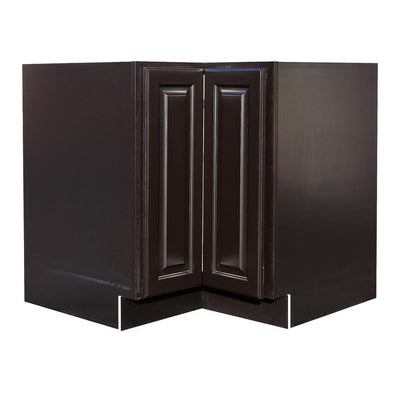 Newport Ready to Assemble 36x34.5x24 in. Lazy Susan Base Cabinet in Dark Espresso - Super Arbor