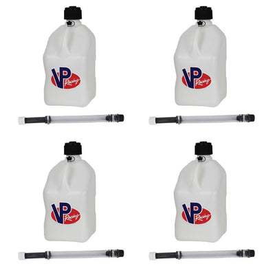 5 Gal. Motorsport Racing Utility Jug Can Container and 14 in. Hose (4-Pack) - Super Arbor