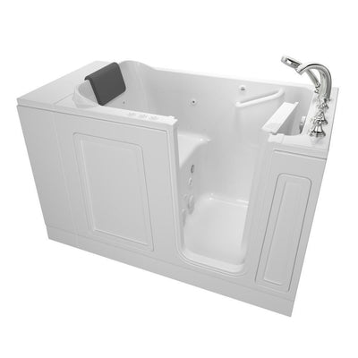 Acrylic Luxury 51 in. x 30 in. Right Hand Walk-In Whirlpool and Air Bathtub in White - Super Arbor