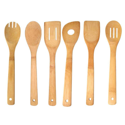 Bamboo Kitchen Utensil Set (Set of 6) - Super Arbor