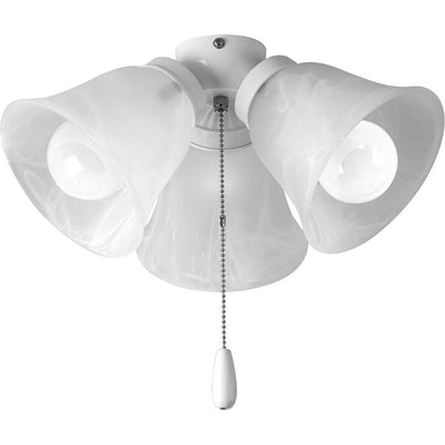 Fan Light Kits Collection 3-Light White Ceiling Fan Light Kit - Super Arbor