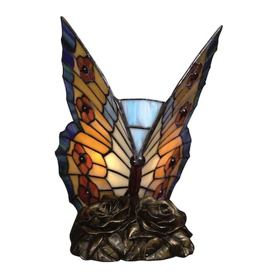 Quoizel 9-in Butterfly Tiffany-Style Light