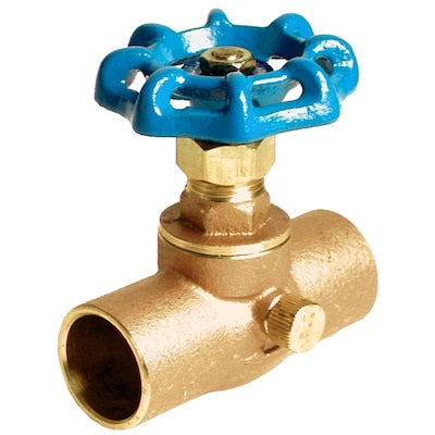 AMERICAN VALVE Stop Valve Brass 3/4-in Copper Sweat x 3/4-in Copper Sweat Multi Turn Stop and Waste Valve
