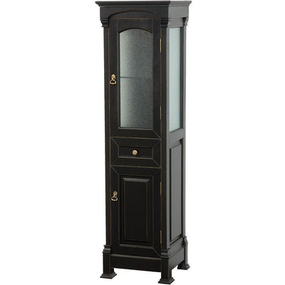 Andover 18 in. W x 16 in. D x 65 in. H Bathroom Linen Storage Tower Cabinet in Antique Black
