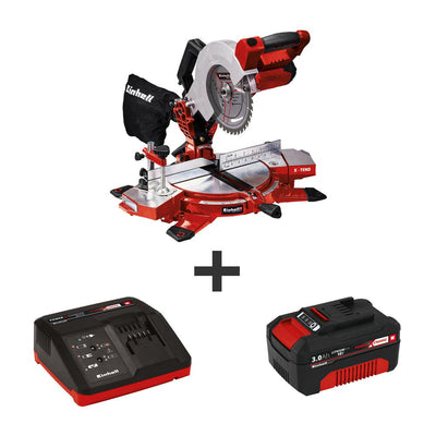 PXC 18-Volt Cordless 8.5 in. 3,000-RPM Compound Single-Bevel Miter Saw Kit (w/ 3.0-Ah Battery and Fast Charger) - Super Arbor