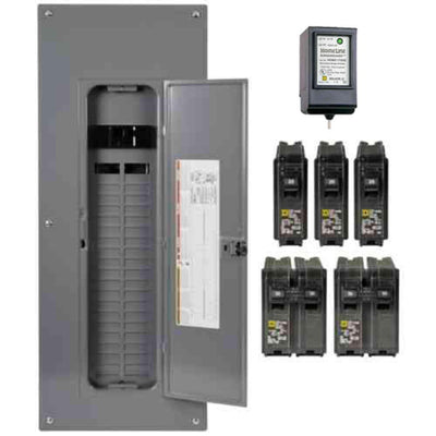 Homeline 200 Amp 40-Space 80-Circuit Indoor Main Breaker Plug-On Neutral Load Center with Surge SPD - Super Arbor