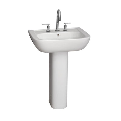 Barclay Products Caroline 450 Pedestal Lavatory Combo in White - Super Arbor