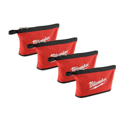 12 in. Red Zipper Tool Bag (4-Piece) - Super Arbor