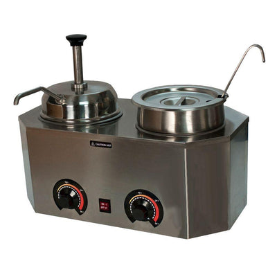 Pro-Style 6 L Ladle Pump Warmer with 2 Crocks - Super Arbor