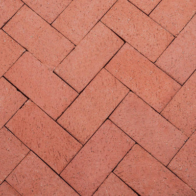 8 in. x 4 in. x 2.25 in. Brick Red Clay Paver (240-Pieces/53 sq. ft/Pallet) - Super Arbor