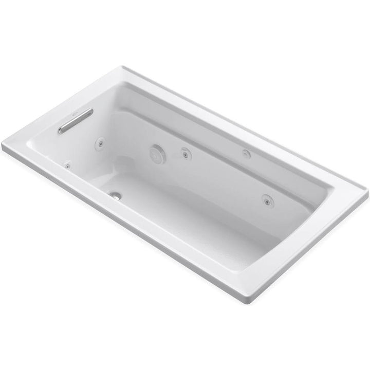 Archer 5 ft. Acrylic Rectangular Drop-in Whirlpool Bathtub in White - Super Arbor