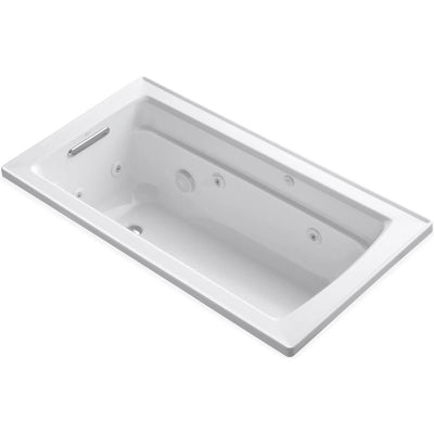 Archer 5 ft. Acrylic Rectangular Drop-in Whirlpool Bathtub in White - Super Arbor