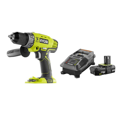 18-Volt ONE+ Cordless 1/2 in. Hammer Drill/Driver with Handle with 2.0 Ah Battery and Charger Kit - Super Arbor